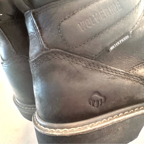 Wolverine MENS Floorhand Waterproof Leather 6” Work Boots Black Size 10 - Picture 7 of 11